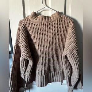 Altar'd State Taupe Cowl Neck Sweater
